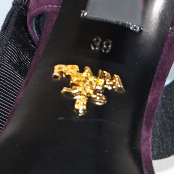 Prada Women's Purple Bowtie Sandals Pumps Heels Shoes 39 (US 9) - Picture 6 of 7